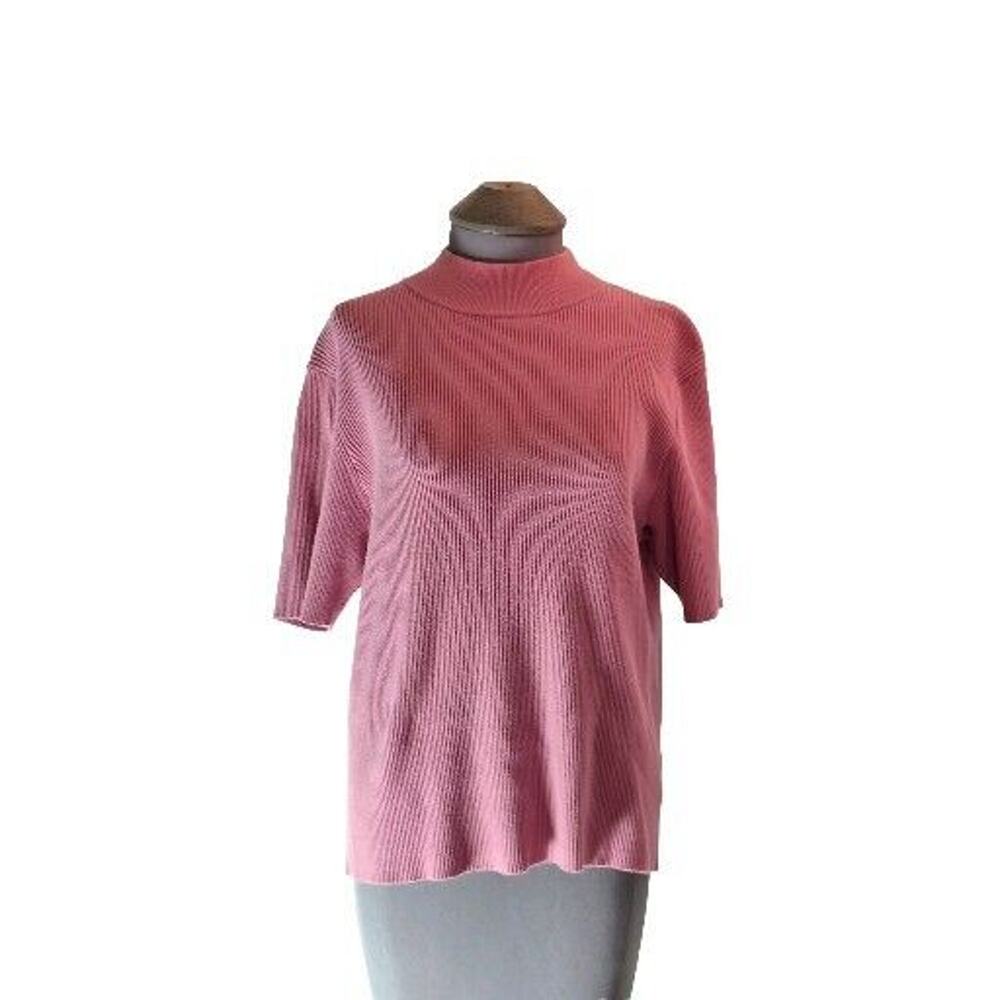 Tanjay Size L Short Sleeve Pullover Sweater Top